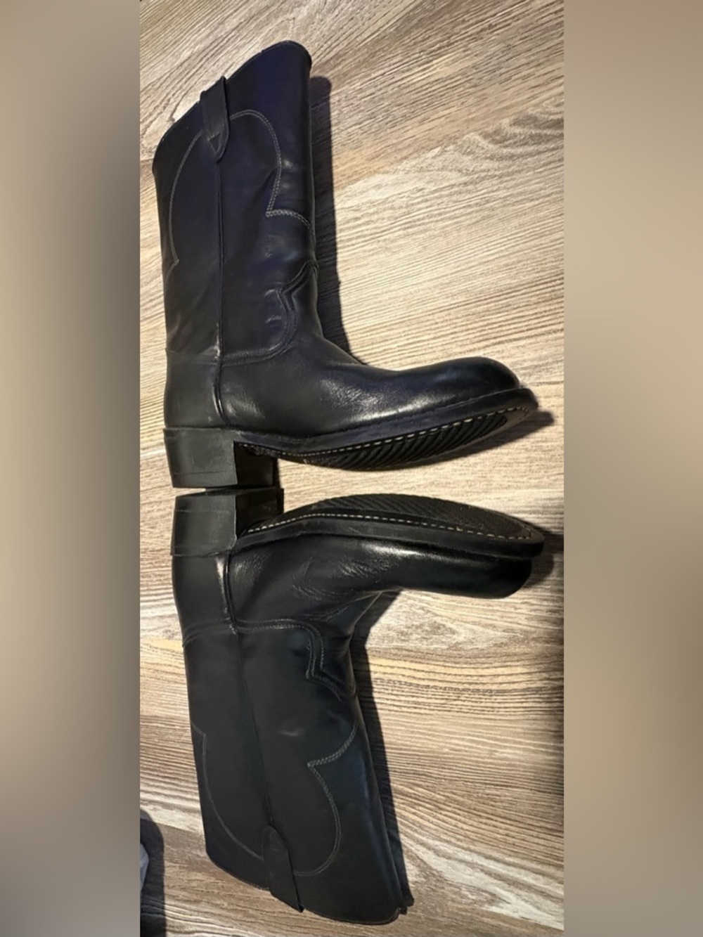 Texas Boot Company Black Western Boots - Picture 3 of 10